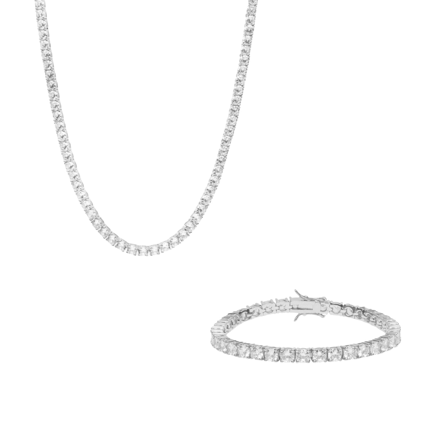 TATIANA SILVER TENNIS JEWELRY SET