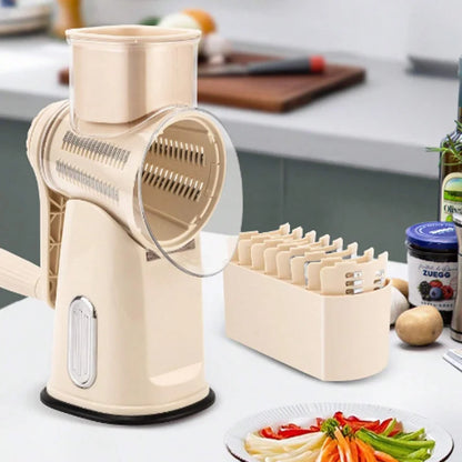 The 5 in 1 Rotary Cheese Grater Vegetable Slicer