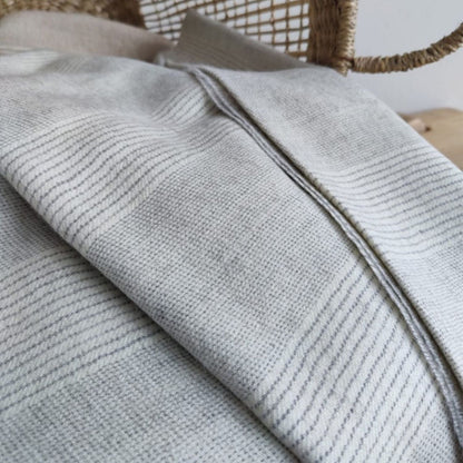 Brie Striped Alpaca Throw