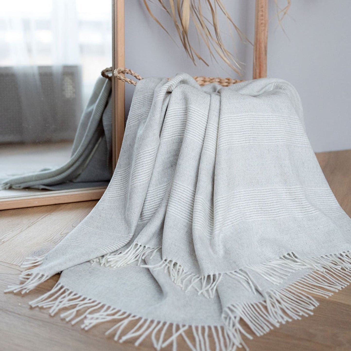 Brie Striped Alpaca Throw