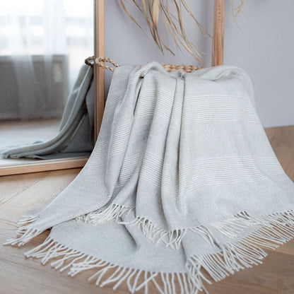 Brie Striped Alpaca Throw