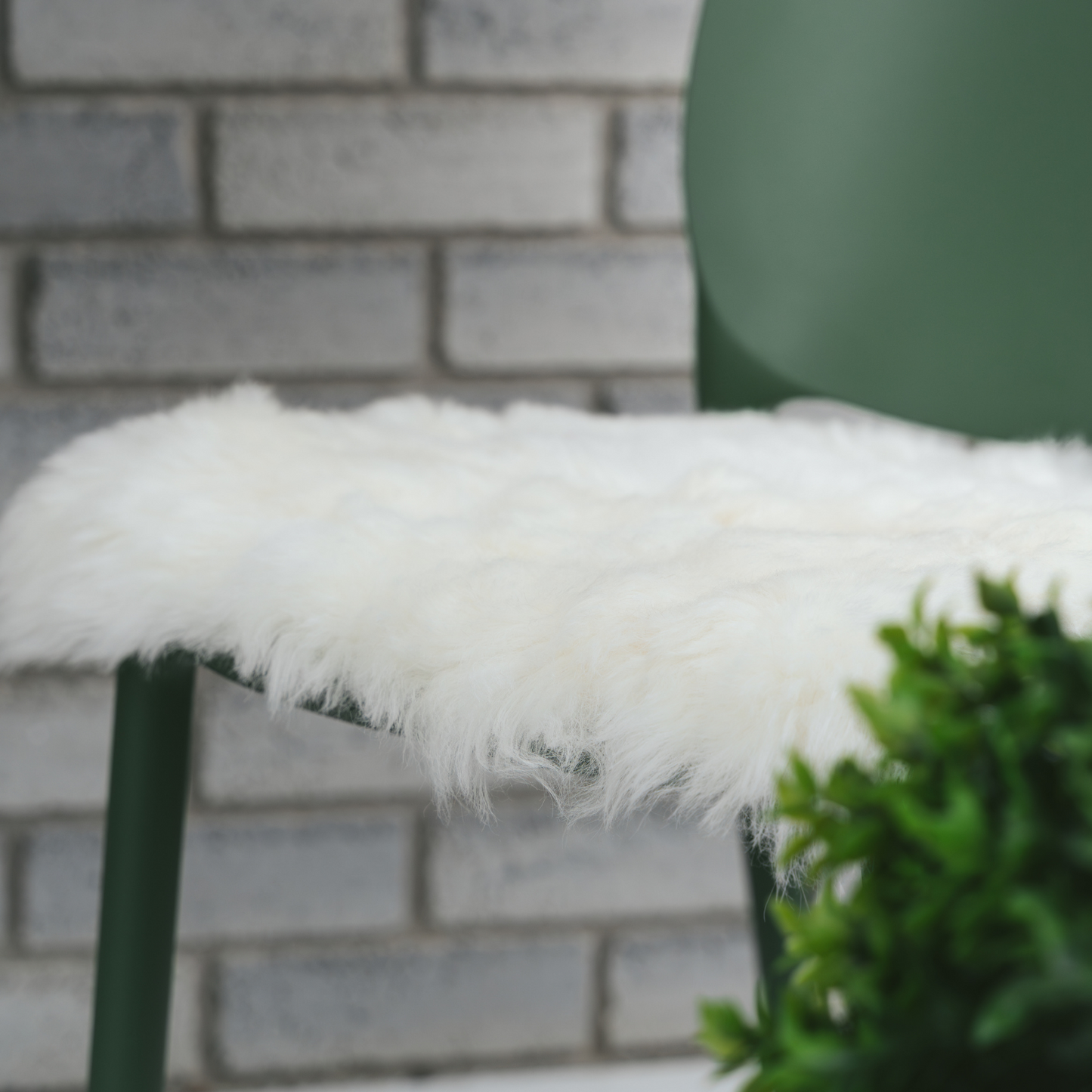 Shorn White Sheepskin Chair Pad