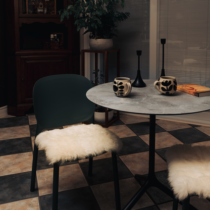 Shorn White Sheepskin Chair Pad