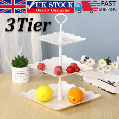 Elegant 3-Tier Dessert Display Stand for Weddings and Afternoon Teas