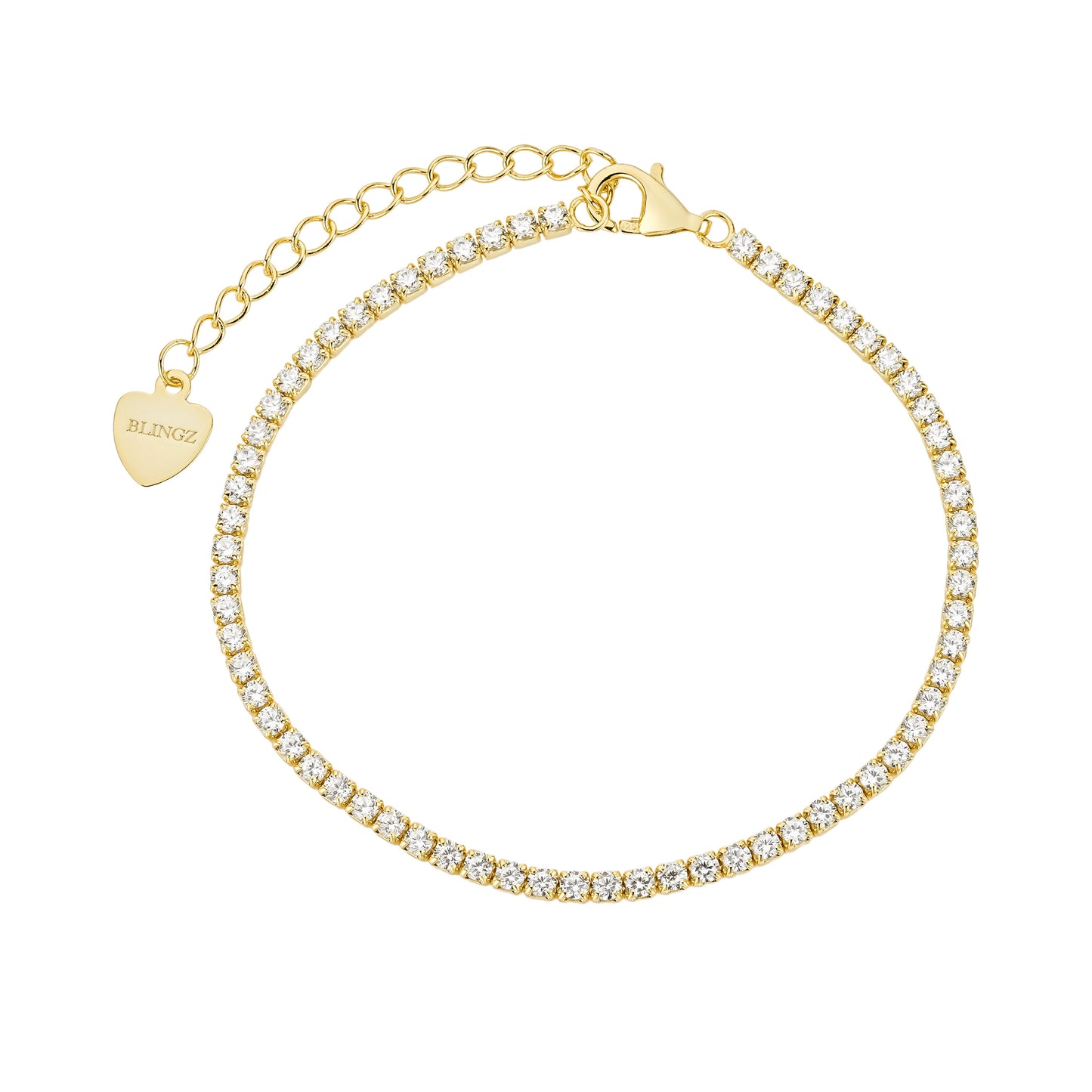 Nadine Sparkling Tennis Bracelet in Gold