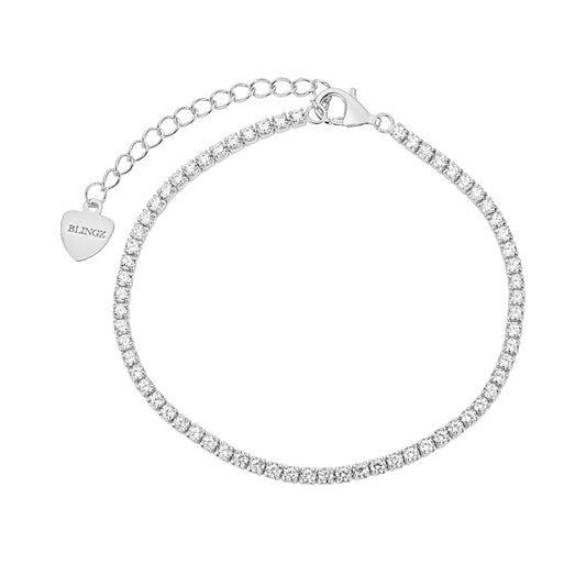 Dazzling Silver Tennis Bracelet - Nadine