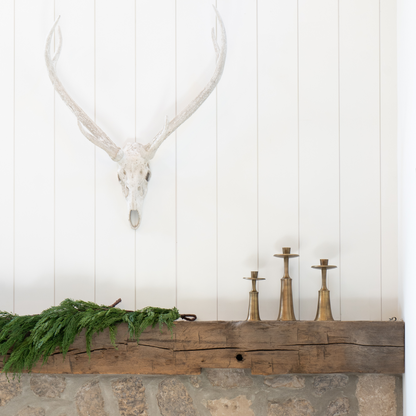 Ridged Taper Candle Holder - Brass