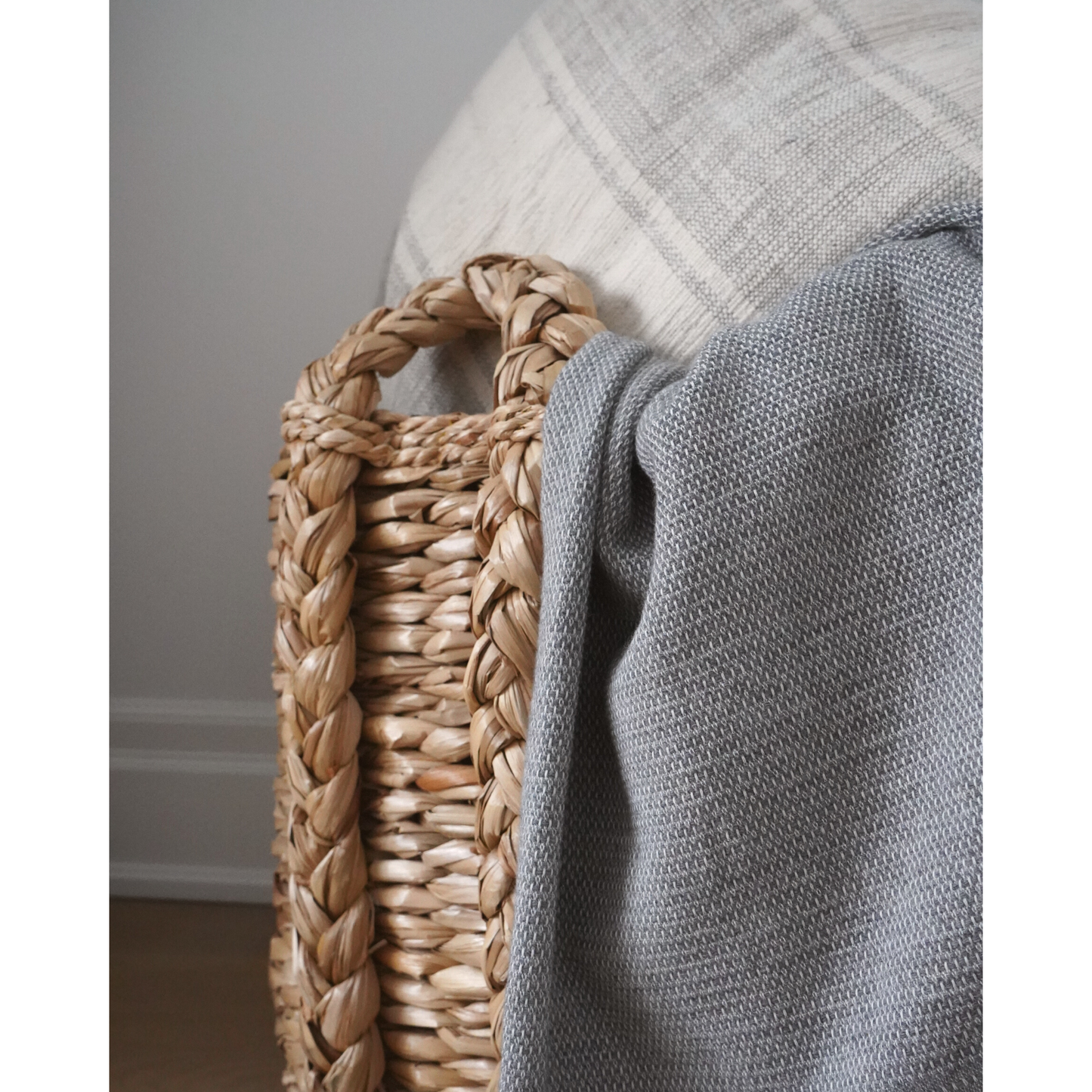 Sweater Weave Fireplace Basket
