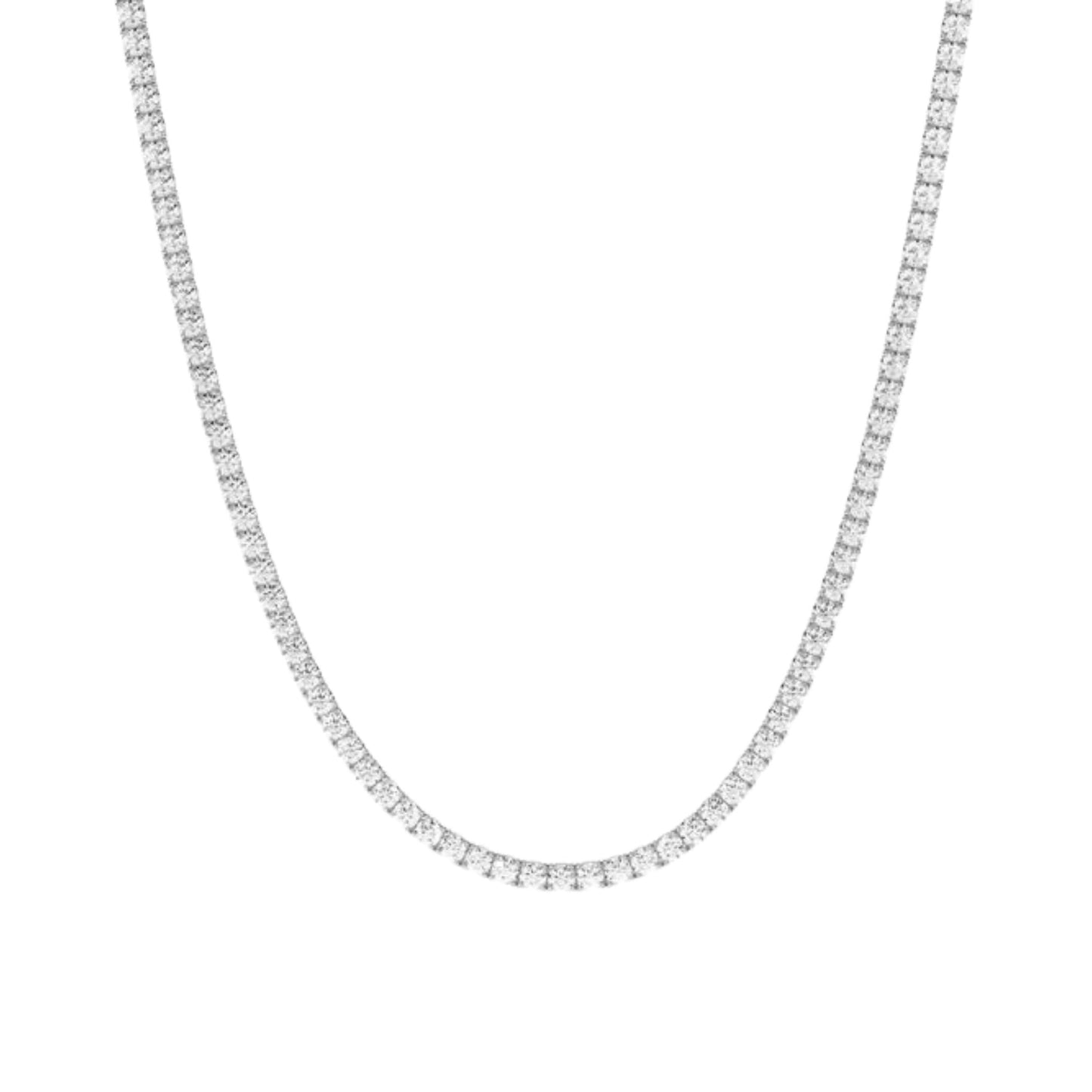 Talia Silver Tennis Necklace - Sample Sale