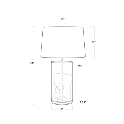 Coastal Living Magelian Glass Table Lamp - Polished Nickel